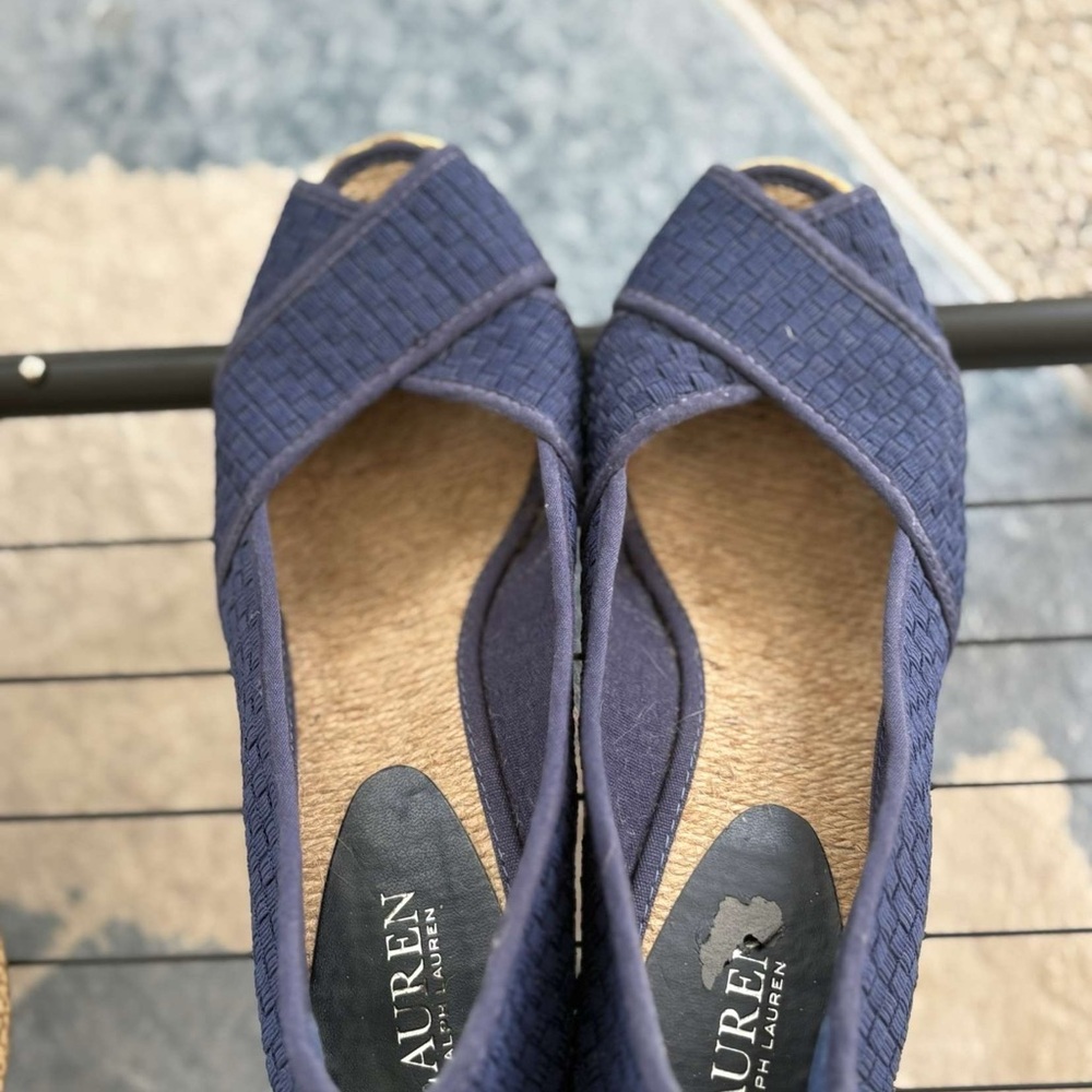Lauren Ralph Lauren Blue Espadrilles Slip-On Shoes